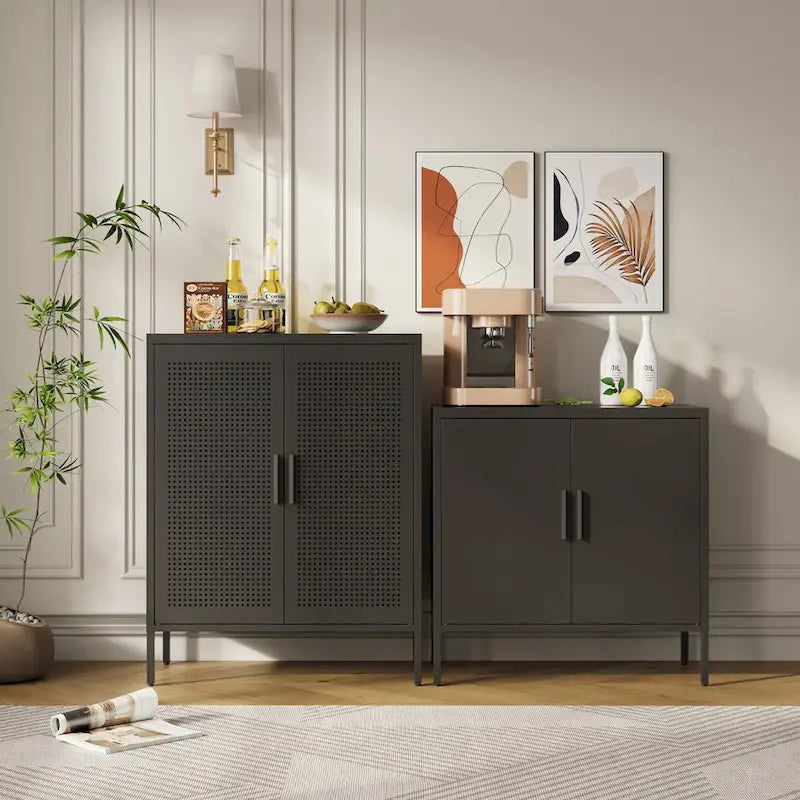 Armoire de rangement métallique à 2 portes et 2 étagères réglables, armoire de rangement de garage verrouillable en acier, classeur métallique