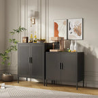 Armoire de rangement métallique à 2 portes et 2 étagères réglables, armoire de rangement de garage verrouillable en acier, classeur métallique