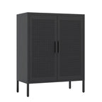 Armoire de rangement métallique à 2 portes et 2 étagères réglables, armoire de rangement de garage verrouillable en acier, classeur métallique