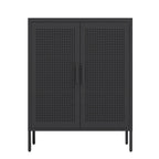 Armoire de rangement métallique à 2 portes et 2 étagères réglables, armoire de rangement de garage verrouillable en acier, classeur métallique