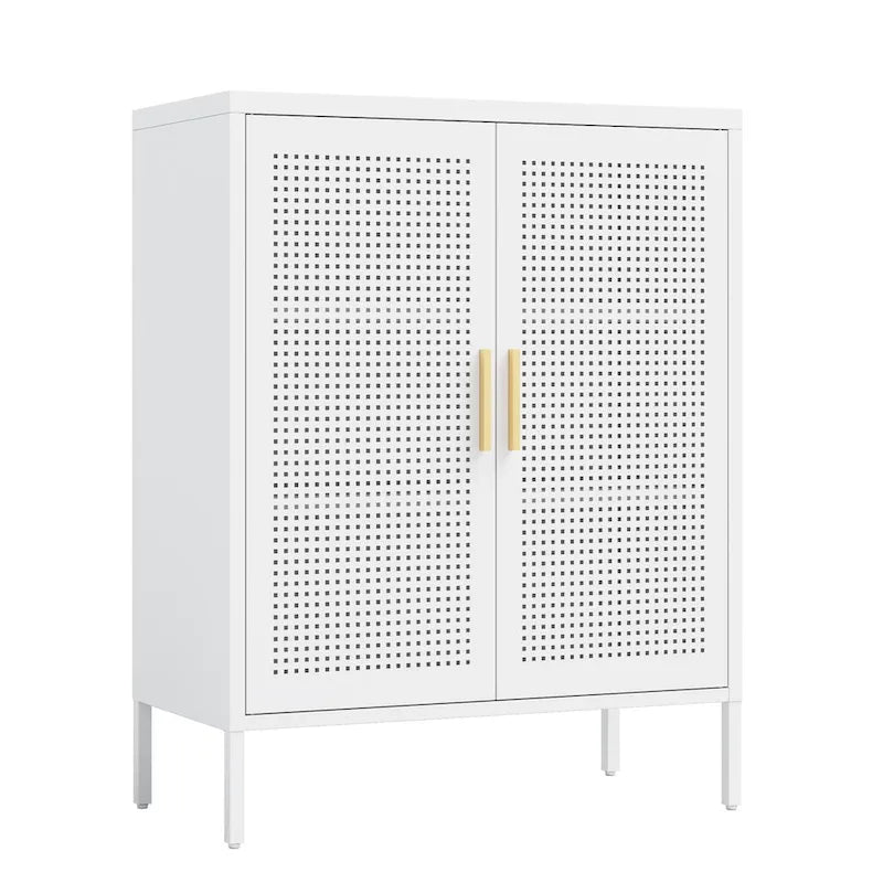Armoire de rangement métallique à 2 portes et 2 étagères réglables, armoire de rangement de garage verrouillable en acier, classeur métallique