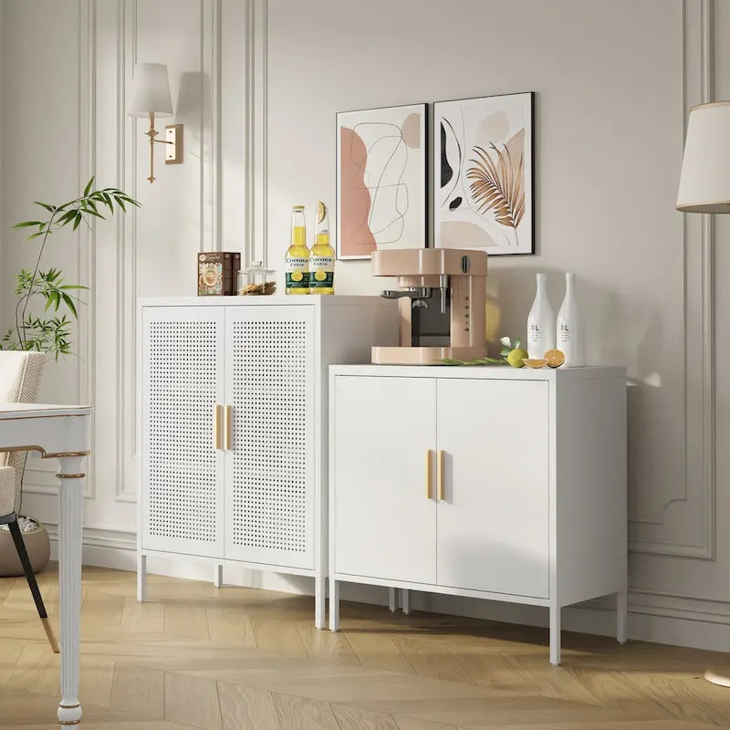 Armoire de rangement métallique à 2 portes et 2 étagères réglables, armoire de rangement de garage verrouillable en acier, classeur métallique