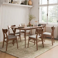 Ensemble de table à manger en bois 7 pièces Beck Mid-century de Furniture of America