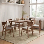 Ensemble de table à manger en bois 7 pièces Beck Mid-century de Furniture of America