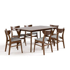 Ensemble de table à manger en bois 7 pièces Beck Mid-century de Furniture of America