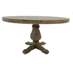 54 wide Round Dining Table in Natural wood finish - 54 x 54 x 30