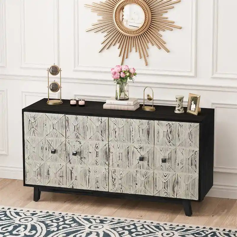 Buffet vintage à 59 844 portes, buffet autoportant, meuble de rangement