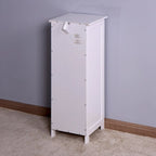 Meuble de rangement blanc pour salle de bain, meuble indépendant avec tiroirs