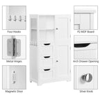Meuble de rangement de salle de bain Yaheetech avec compartiments ouverts, meuble sur pied autoportant, blanc - Non disponible
