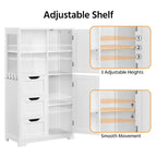 Meuble de rangement de salle de bain Yaheetech avec compartiments ouverts, meuble sur pied autoportant, blanc - Non disponible