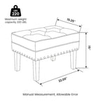 Ensemble de 2 poufs Glitzhome 22W en similicuir capitonné