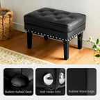 Ensemble de 2 poufs Glitzhome 22W en similicuir capitonné