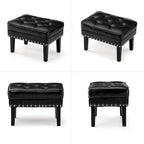 Ensemble de 2 poufs Glitzhome 22W en similicuir capitonné