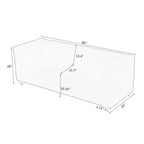 Canapé en polaire Teddy avec deux coussins décoratifs et repose-pieds en métal.