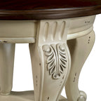 Table d'appoint ronde de 56 cm, table de chevet en bois massif avec étagère, table d'angle pour salon, montage facile