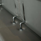 Canapé d'angle en cuir bas et moderne Jacques de Furniture of America, avec méridienne