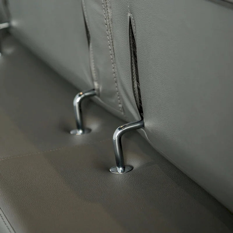 Canapé d'angle en cuir bas et moderne Jacques de Furniture of America, avec méridienne