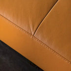 Canapé d'angle en cuir bas et moderne Jacques de Furniture of America, avec méridienne