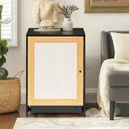 Enclos pour bac à litière, toilettes cachées pour chat, table d'appoint pour chat, meuble à litière avec porte en sisal