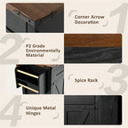 Îlot de cuisine de style campagnard de 53,5 po avec prise électrique