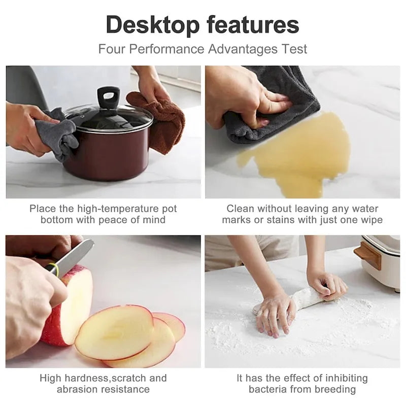 Ensemble de salle à manger 9 pièces, moderne et minimaliste, extensible, avec plateau en pierre frittée et 8 chaises en tissu (94,48 €).