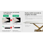 Ensemble de salle à manger 9 pièces, moderne et minimaliste, extensible, avec plateau en pierre frittée et 8 chaises en tissu (94,48 €).