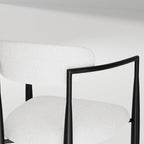 Ensemble de salle à manger 9 pièces, moderne et minimaliste, extensible, avec plateau en pierre frittée et 8 chaises en tissu (94,48 €).