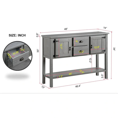 Console buffet 48 avec 2 tiroirs - Non disponible