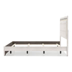 Lit Jonnick contemporain de Furniture of America, panneaux blancs délavés avec éclairage LED