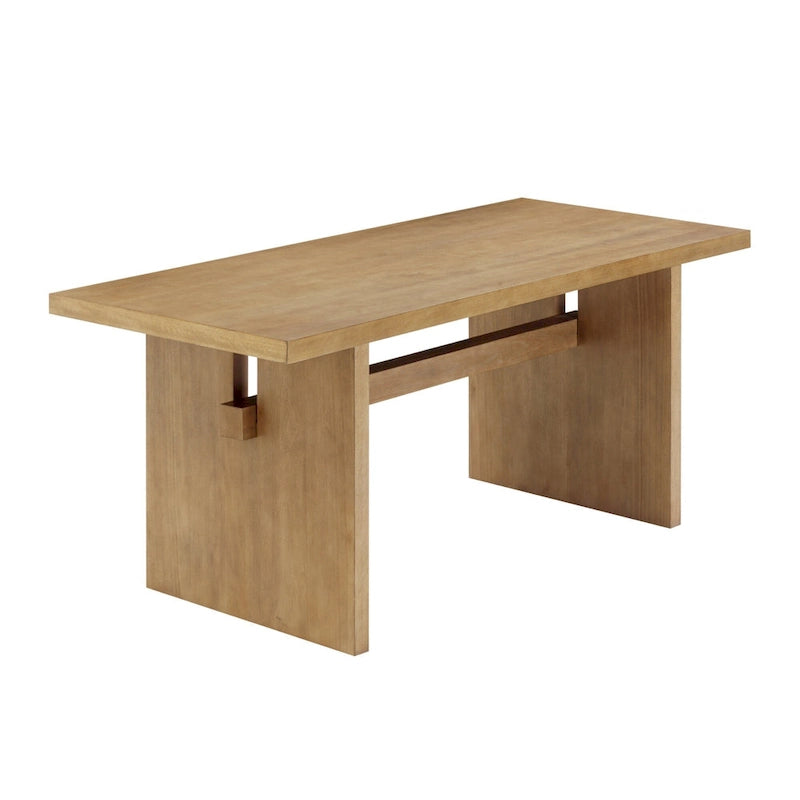 Table de salle à manger moderne Briggs pour 6 personnes, petite table rectangulaire avec pieds en bois massif