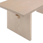 Table de salle à manger moderne Briggs pour 6 personnes, petite table rectangulaire avec pieds en bois massif