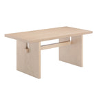 Table de salle à manger moderne Briggs pour 6 personnes, petite table rectangulaire avec pieds en bois massif