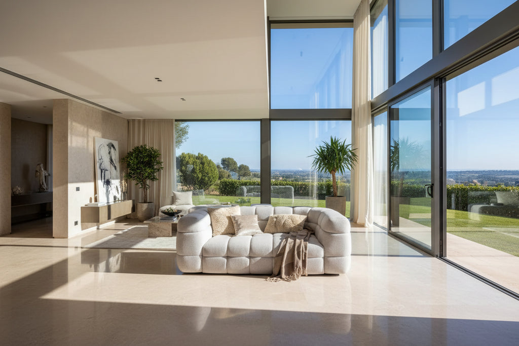 Mlange Tufted Curved Sofa