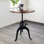 Table à manivelle SAFAVIEH Robyn noire - 30L x 30P x 31H
